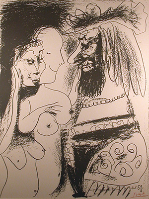 毕加索的平版印刷,“老国王”