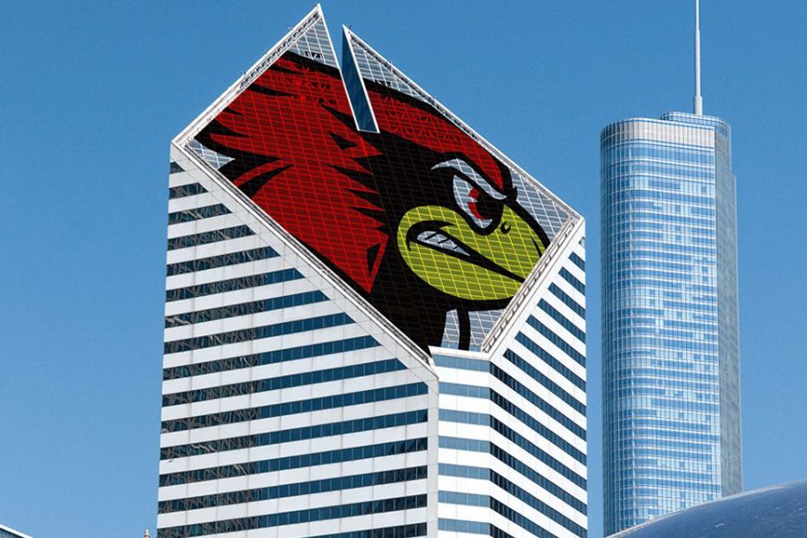 芝加哥的建筑与雷吉红雀头之上
