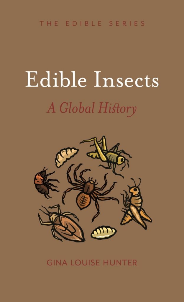 书的封面和插图的bug和食用系列,食用昆虫,全球历史,吉娜路易丝猎人