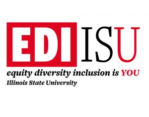 EDI ISU文字标志与文字公平，多样性和包容性是你，伊利诺伊州立大学卡塔尔世界杯决赛日