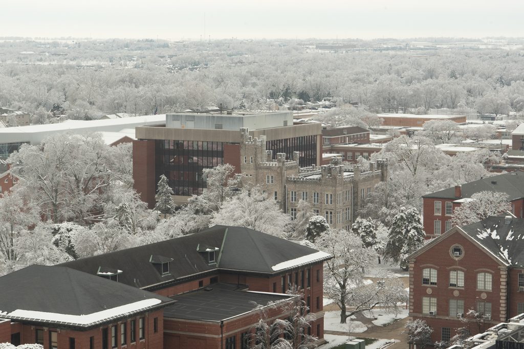 ISU建筑的鸟瞰图